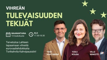 Vihreän tulevaisuuden tekijät -tapahtuma Lahdessa